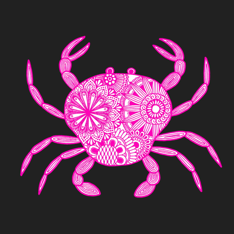 Mandala Crab Pink And White Yellow Basic T-shirt | Artistshot