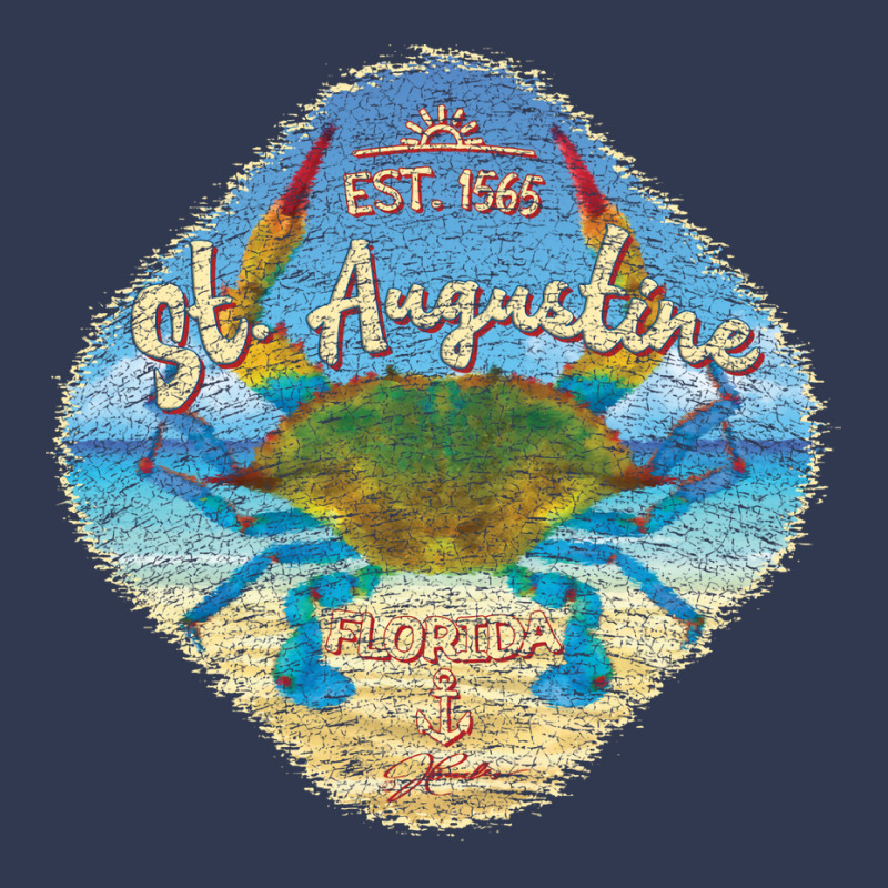 St Augustine Florida With Blue Crab On Beach Gift Basic T-shirt | Artistshot