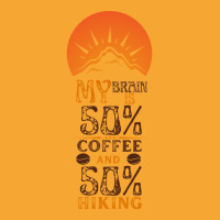 My Brain Is 50 Coffee And 50 Hiking Funny Love Basic T-shirt | Artistshot