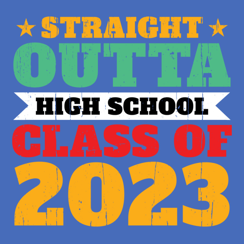 Straight Outta High School Class Of 2023 70s Basic T-shirt by strosesimonsf | Artistshot