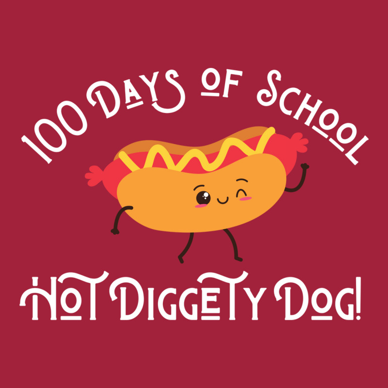 Funny Hot Dog 100 Days Of School Hot Diggety Dog Q Basic T-shirt | Artistshot