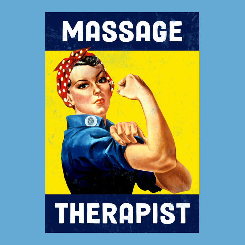 Massage Therapist Rosie The Riveter Poster Design Basic T-shirt by nozademk | Artistshot