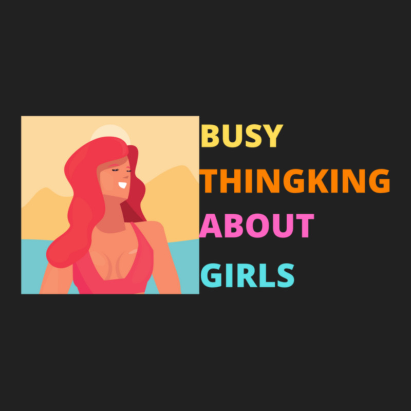 Busy Thinking About Girls Summer Version Basic T-shirt | Artistshot