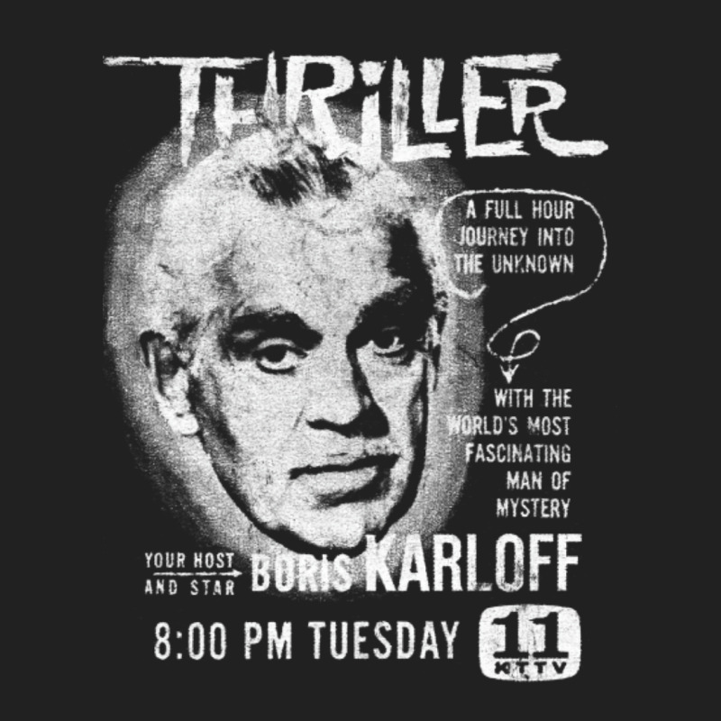 Boris Karloff Thriller Vintage Horror Aesthetic Basic T-shirt | Artistshot