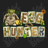 Egg Hunter With Plate Letters Easter Day Basic T-shirt | Artistshot