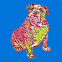 A Cute Bulldog Sitting And Lo Adjustable Strap Totes | Artistshot