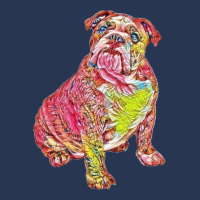 A Cute Bulldog Sitting And Lo Men Denim Jacket | Artistshot