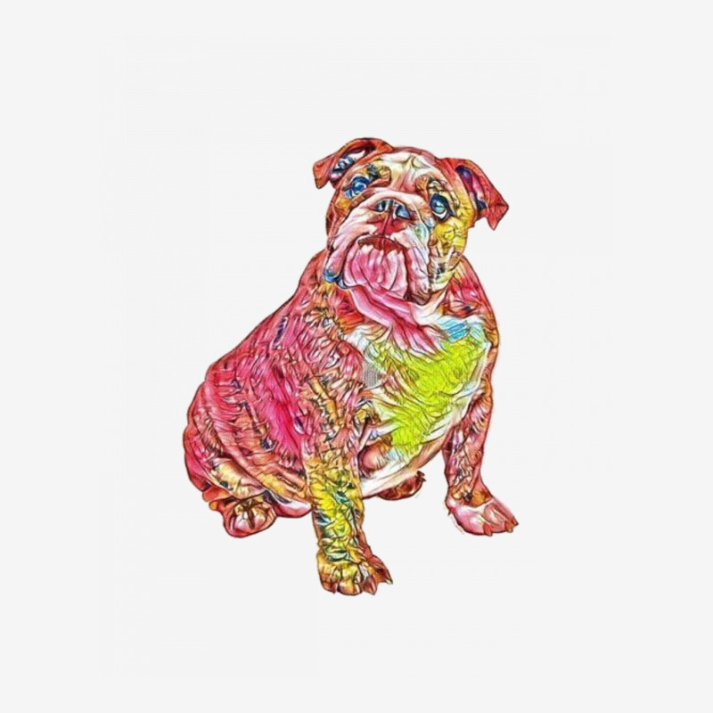 A Cute Bulldog Sitting And Lo Travel Mug | Artistshot