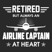 Retired But Always An Airline Captain At Heart Printed Hat | Artistshot