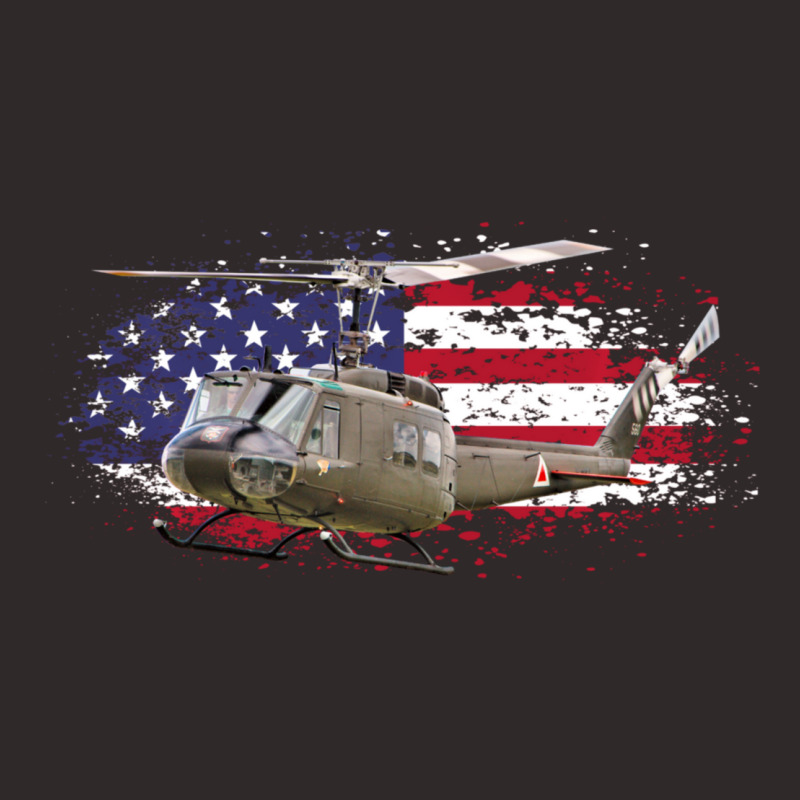 Uh 1 Huey Helicopter American Flag Usa Racerback Tank by declangreenwood | Artistshot