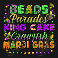 Beads Parades King Cake Crawfish Mardi Gras Flannel Shirt | Artistshot