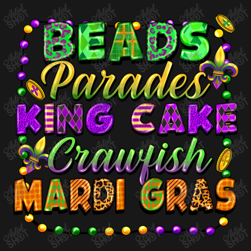 Beads Parades King Cake Crawfish Mardi Gras Flannel Shirt | Artistshot