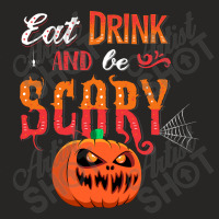 Eat, Drink, And Be Scary Ladies Fitted T-shirt | Artistshot