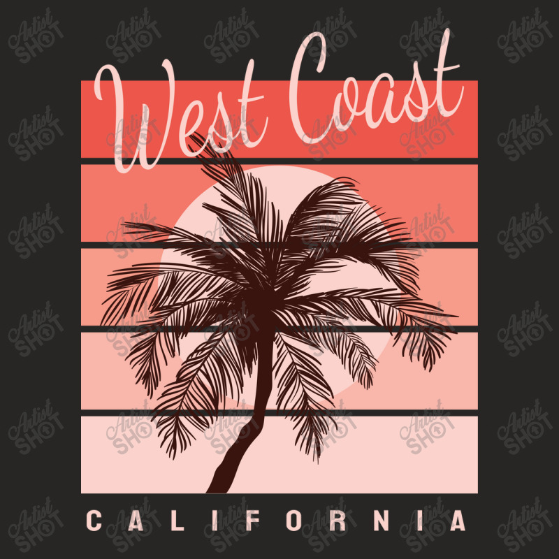 West Coast Of California Ladies Fitted T-Shirt by Jhanafi | Artistshot