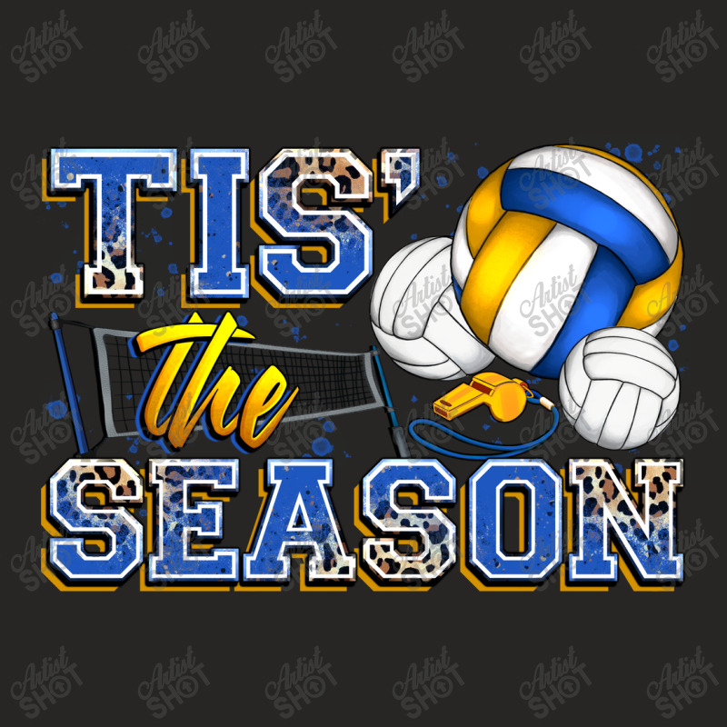 Tis' The Season Volleyball Ladies Fitted T-Shirt by Zillion Design Studio | Artistshot