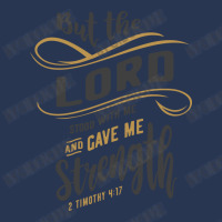 Divine Strength - 2 Timothy 4:17 Christian Design Men Denim Jacket | Artistshot