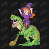 Witch Riding T Rex Dinosaur Spooky Halloween Costu Flannel Shirt | Artistshot