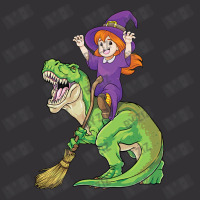 Witch Riding T Rex Dinosaur Spooky Halloween Costu Vintage Hoodie And Short Set | Artistshot