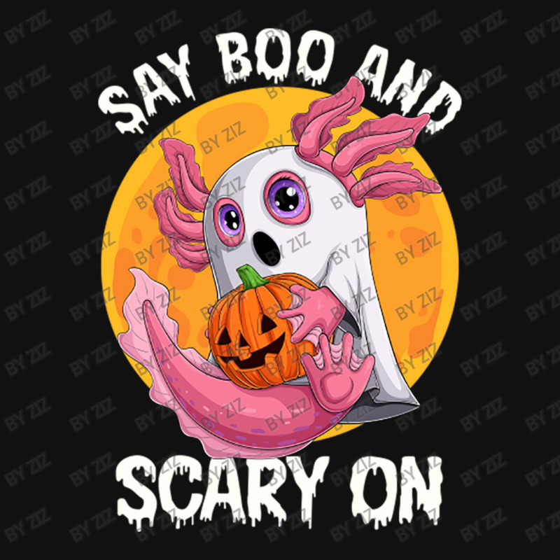 Say Boo And Scary On Axoltol Ghost Halloween Costu Graphic T-shirt | Artistshot