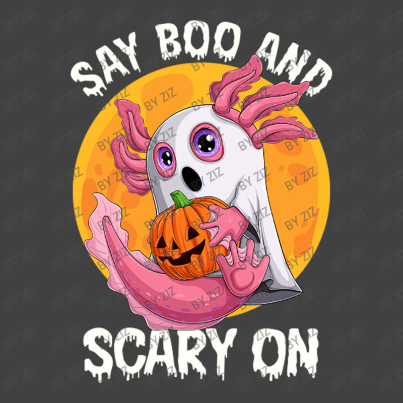 Say Boo And Scary On Axoltol Ghost Halloween Costu Vintage T-shirt | Artistshot