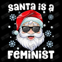 Santa Is A Feminist Christmas Merry Xmas Funny Hol Adjustable Cap | Artistshot