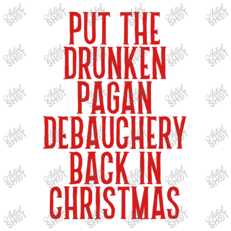 Put The Drunken Pagan Debauchery Back In Christmas Raglan Crop Top by NovaArt | Artistshot