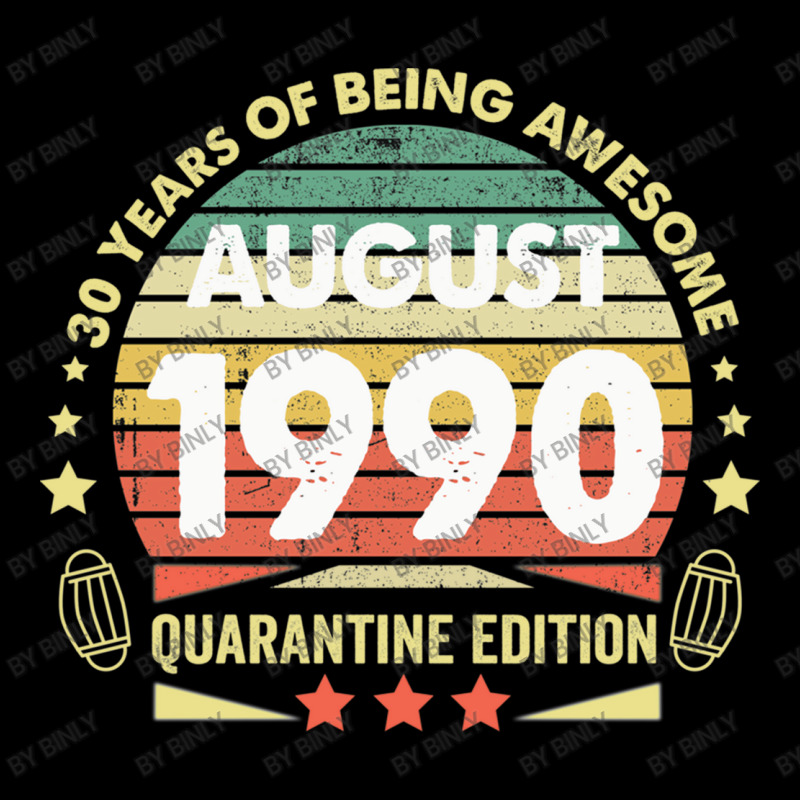 Vintage Born August 1990 Quarantine Edition 30th B Men's Long Sleeve Pajama Set by binly | Artistshot