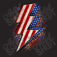 Leopard American Flag Lightning Bolt Vintage Cap | Artistshot