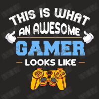 This Is An Awesome Gamer Looks Like Video Gaming L Ladies Fitted T-shirt | Artistshot