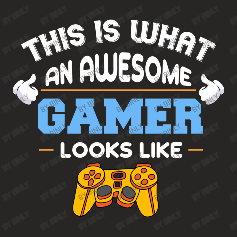 This Is An Awesome Gamer Looks Like Video Gaming L Ladies Fitted T-Shirt by binly | Artistshot