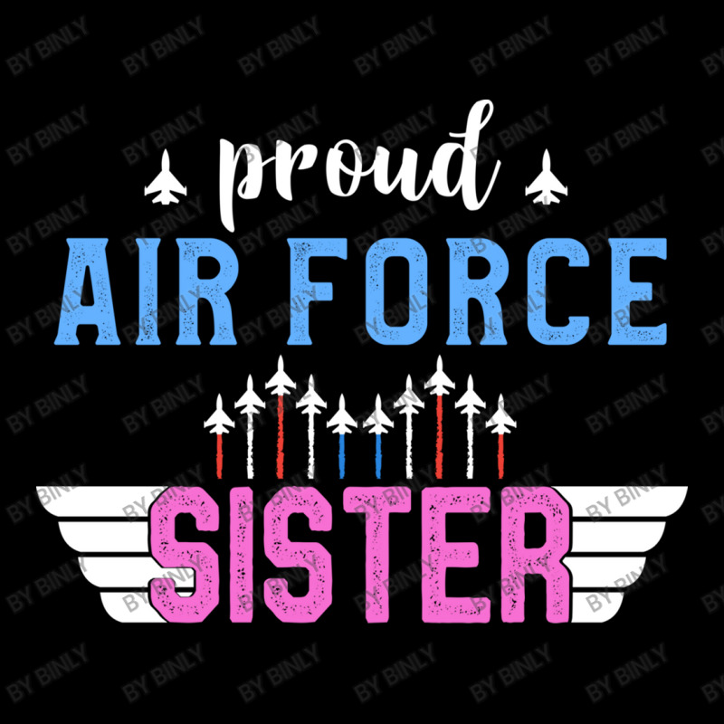 Proud Sister Air Force Us Flag Colors Mother Cropped Hoodie by binly | Artistshot