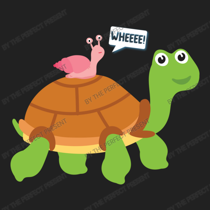 Wheee! Snail Riding On Turtle Adorable Animal Basic Youth T-shirt by the perfect present | Artistshot