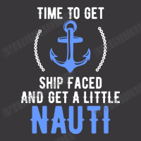 Time To Get Ship Faced And Get A Little Nauti Pun Ladies Curvy T-shirt | Artistshot