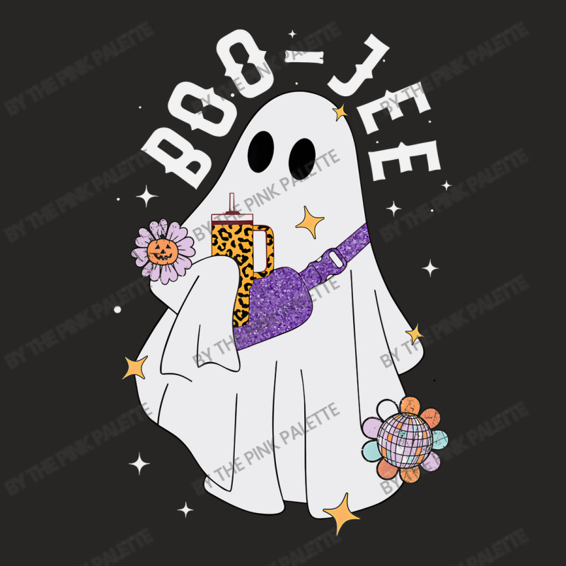 Boujee Boo-jee Spooky Season Cute Ghost Halloween Ladies Fitted T-Shirt by The Pink Palette | Artistshot