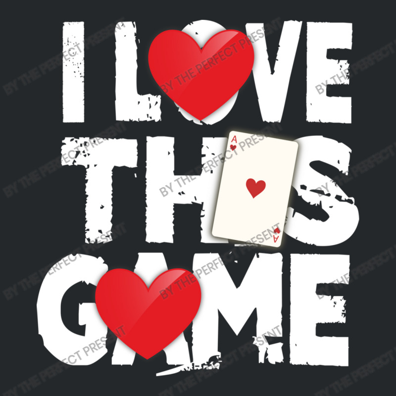 I Love This Game Poker Hearts Gambling Card Player Crewneck Sweatshirt | Artistshot