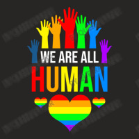 We Are All Human For Gay Pride Parade Ladies Fitted T-shirt | Artistshot