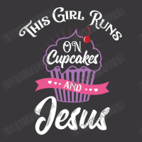 This Girl Runs On Cupcakes And Jesus For Christian Ladies Curvy T-shirt | Artistshot