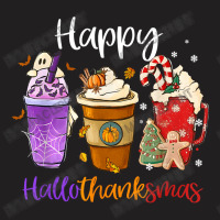 Happy Hallothanksmas Coffee Latte Halloween Thanks T-shirt | Artistshot