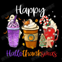 Happy Hallothanksmas Coffee Latte Halloween Thanks Adjustable Cap | Artistshot