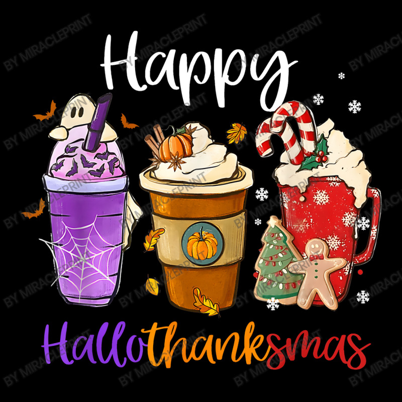 Happy Hallothanksmas Coffee Latte Halloween Thanks Adjustable Cap by Miracleprint | Artistshot