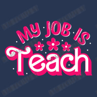 My Job Is Teach Funny Pink Retro Female Teacher Men Denim Jacket | Artistshot