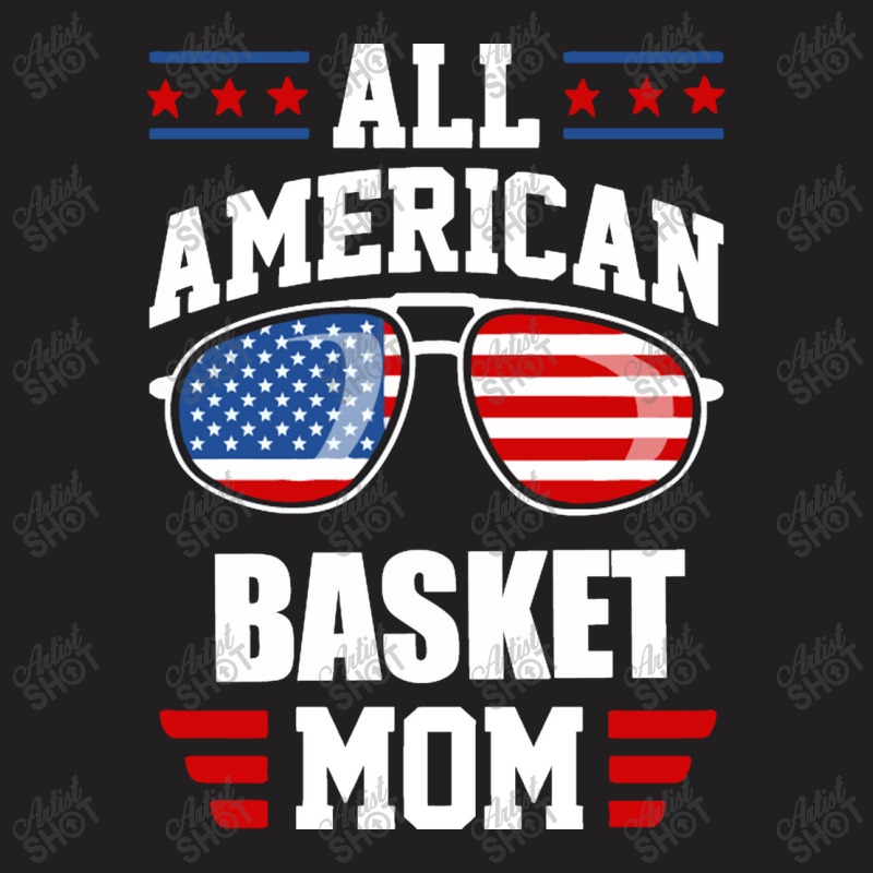 Basket All American  Usa Flag T-Shirt by Syakiya | Artistshot