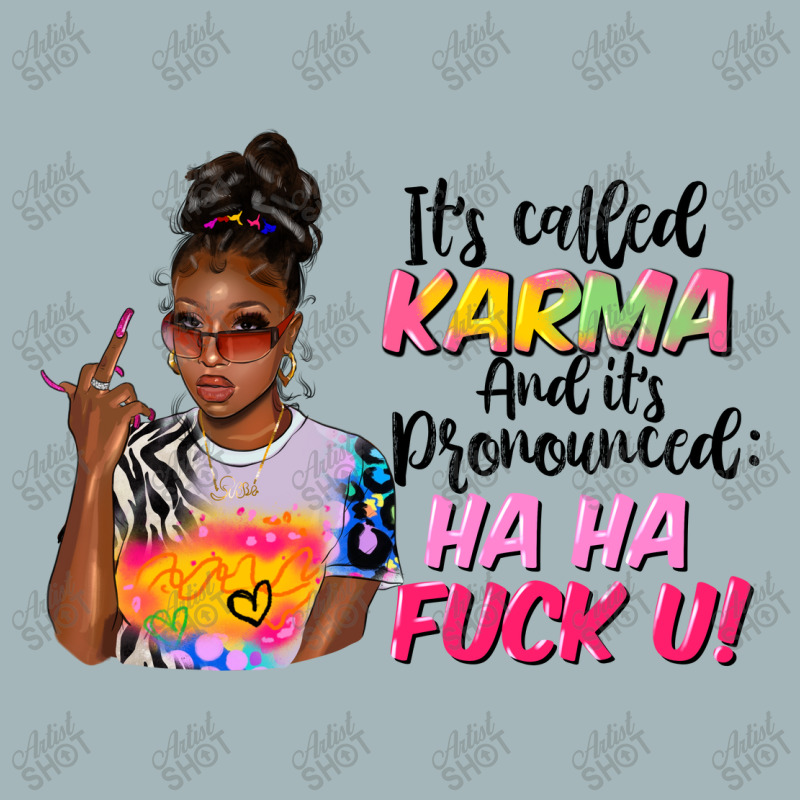 Black Woman Boss Quotes Karma Unisex Sherpa-Lined Denim Jacket by afrowomandigitalshop@gmail.com | Artistshot