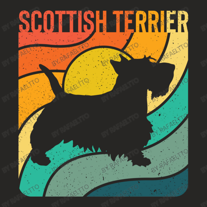 Scottish Terrier Dog Vintage Gift Pet Lover Ladies Fitted T-Shirt by rafaeltto | Artistshot