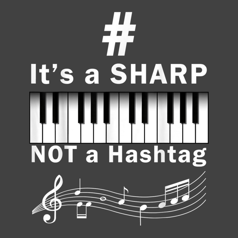 Sharp Not Hashtag Pianist Humor Musician Keyboard Player T Shirt Vintage T-shirt | Artistshot