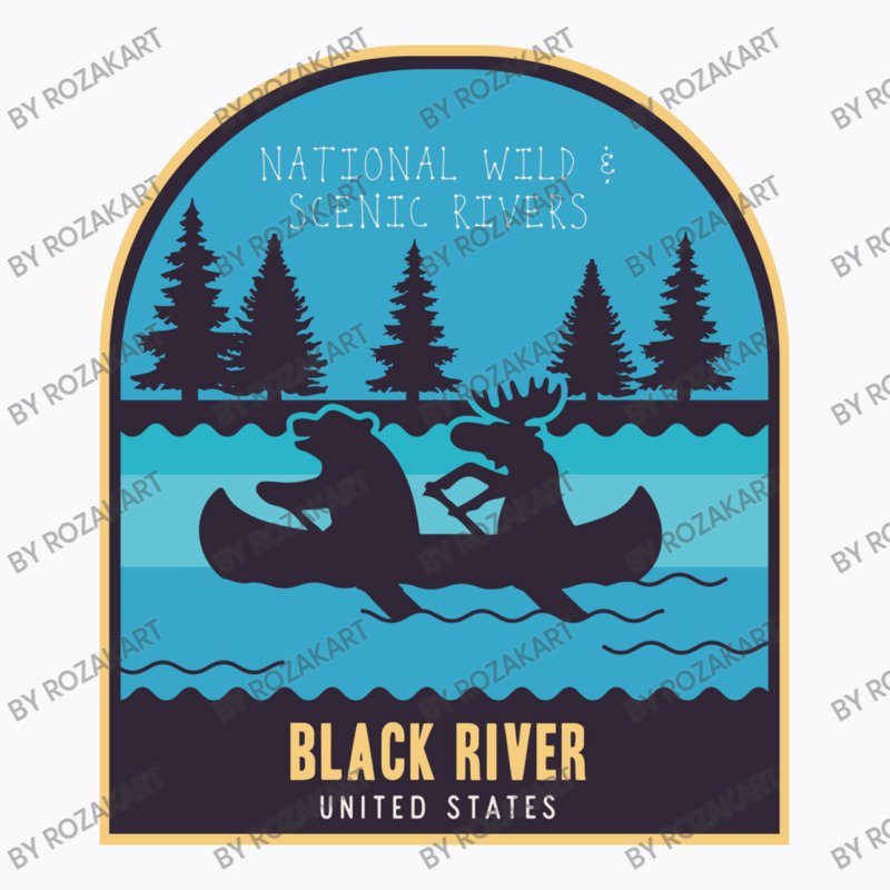 Black River, National River In Usa T-Shirt by RozakArt | Artistshot