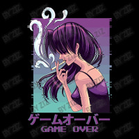 Japanese Vaporwave Sad Anime Girl Game Over Aesthe Adjustable Cap | Artistshot