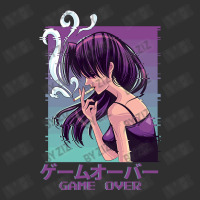 Japanese Vaporwave Sad Anime Girl Game Over Aesthe Adjustable Cap - Leatherette Patch | Artistshot