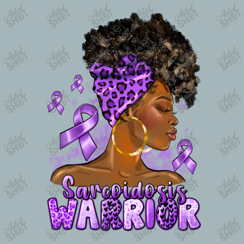 Afro Woman Sarcoidosis Cancer Warrior Unisex Sherpa-lined Denim Jacket | Artistshot