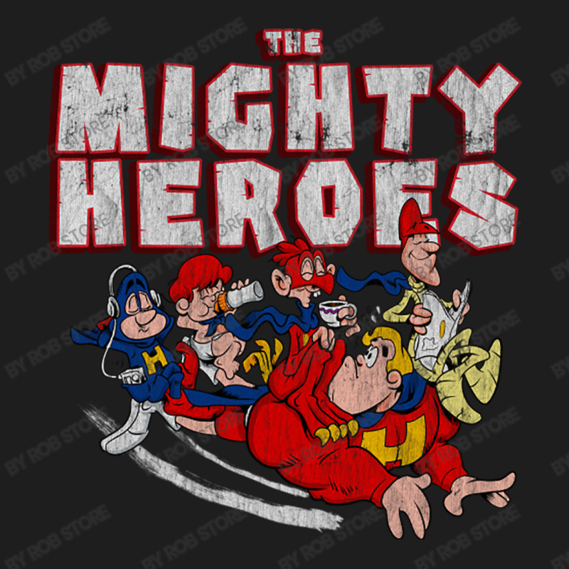 Distressed Mighty Heroes Classic T-shirt by Rob Store | Artistshot